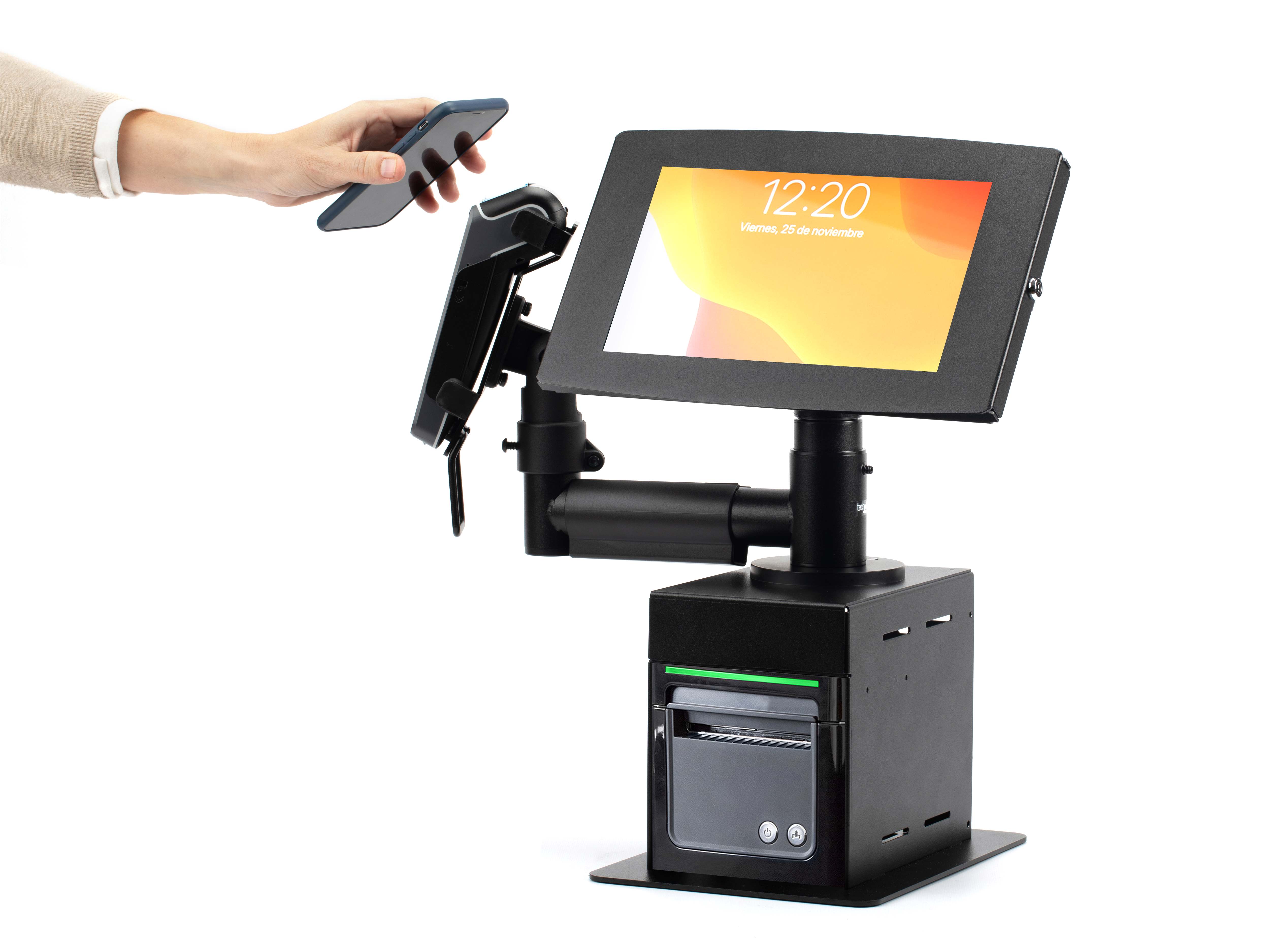 Self-ordering and Self-payment Kiosk with Frame and Covered Printer