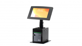 Self-Service Kiosk with Frame and Covered Printer | Queue Management and Check-in Kiosks