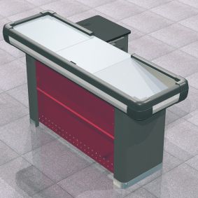 Moble caixa ergonòmic 1700 cuba simple | Mobles caixa registradora, per supermercats o comerços