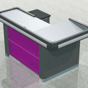 Moble caixa ergonòmic de 1700 amb cuba | Mobles caixa registradora, per supermercats o comerços