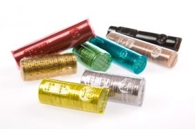 Plastic coin rolls euro coins | Euro coin blisters