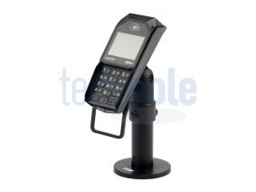 Stand with UPM system for the Ingenico LANE 3000 payment terminal. | Ingenico terminal and pin pad stand. Robust steel