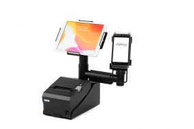 Soporte tablet impresora y datafono para el punto de venta | Kioscos de Autopago