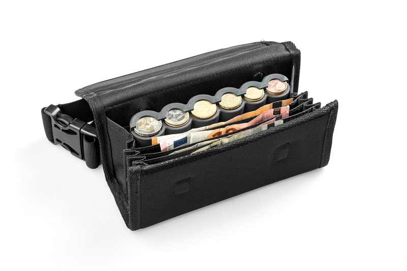 Money Pouch with Coin Dispenser