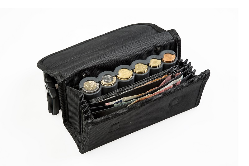 Money Pouch with Coin Dispenser