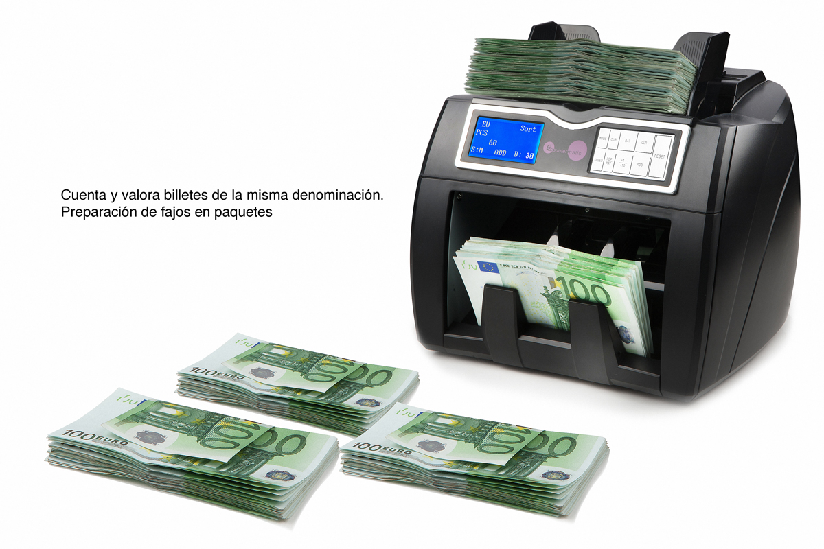 Comprar contadora de billetes en Madrid en efectivo.