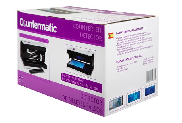 Detector Multidivises Manual de bitllets falsos amb doble llum Ultravioleta, Llum Blanca i Magnètic