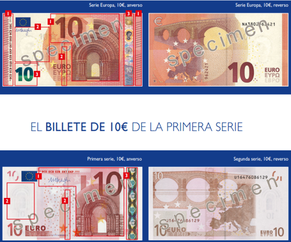 Nou bitllets de 10 Euros