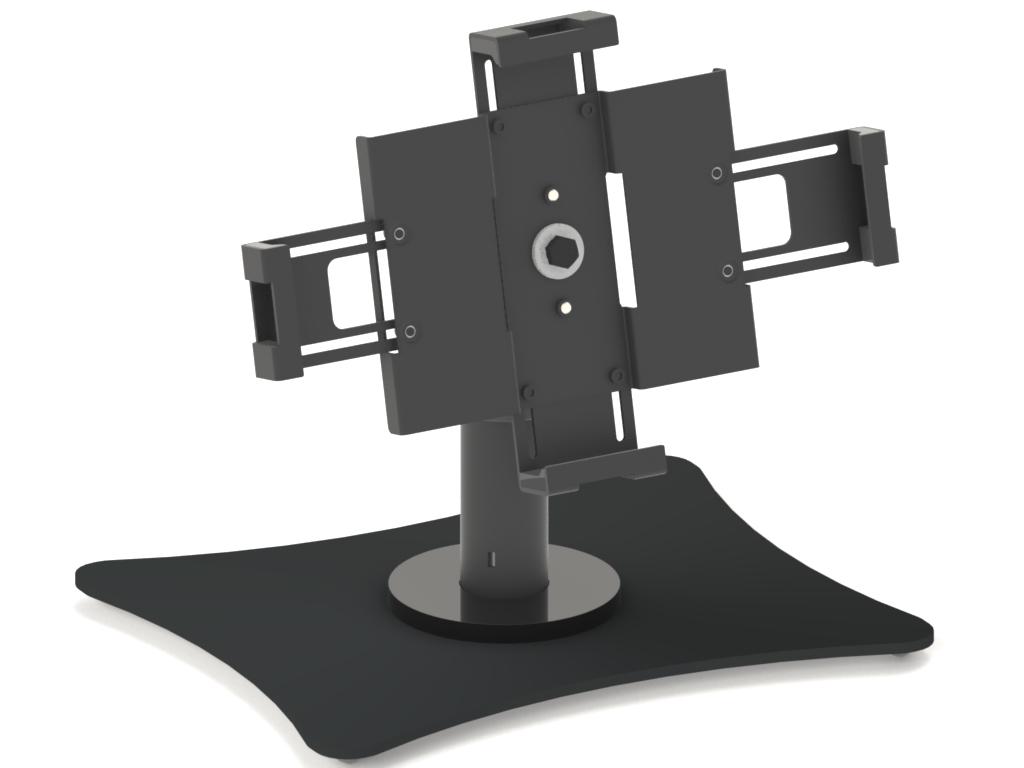 Desktop and wall tablet mounting solution